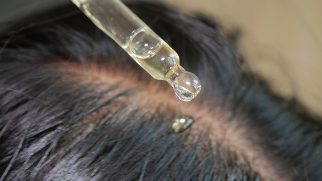 image monoï cheveux